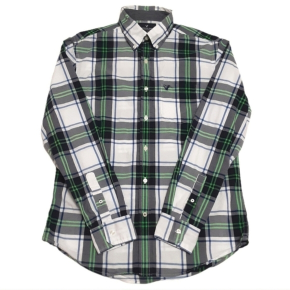 American Eagle Button Up Shirt Mens Medium - Picture 2 of 15